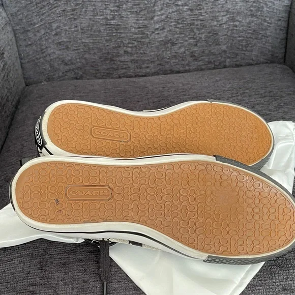 Coach Women's High-Top Sneakers - Black and Grey - Picture 8 of 8